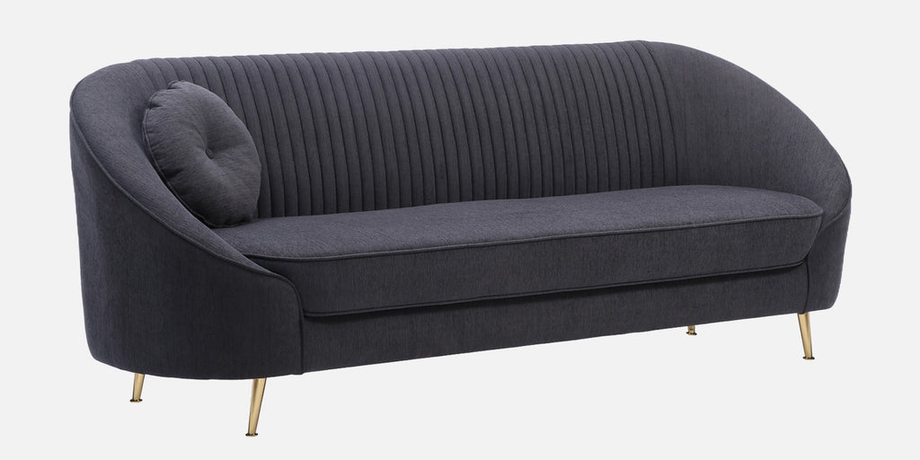 Aveline Chenille Fabric 3 Seater Sofa in Charcoal Grey Colour - Fine Arts (3)