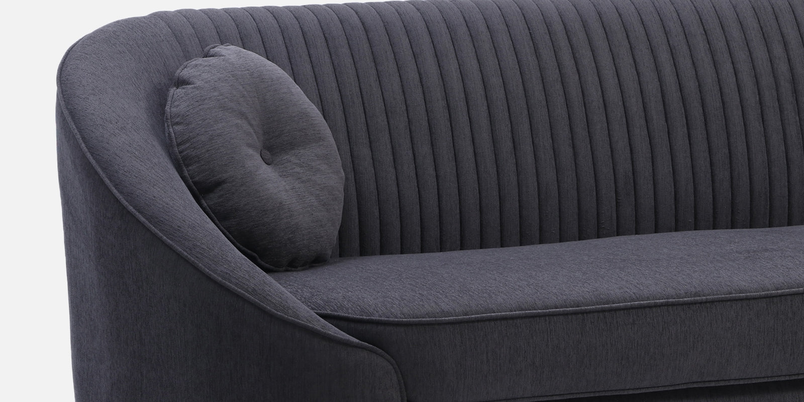 Aveline Chenille Fabric 3 Seater Sofa in Charcoal Grey Colour - Fine Arts (4)
