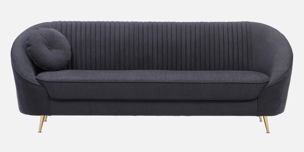 Aveline Chenille Fabric 3 Seater Sofa in Charcoal Grey Colour - Fine Arts (8)