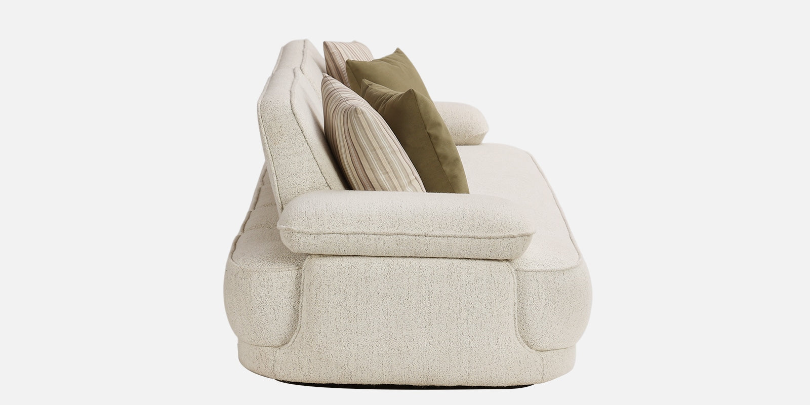 Brina Fabric 3 Seater Sofa with Adjustable Backrest in Beige Colour - Fine Arts (9)