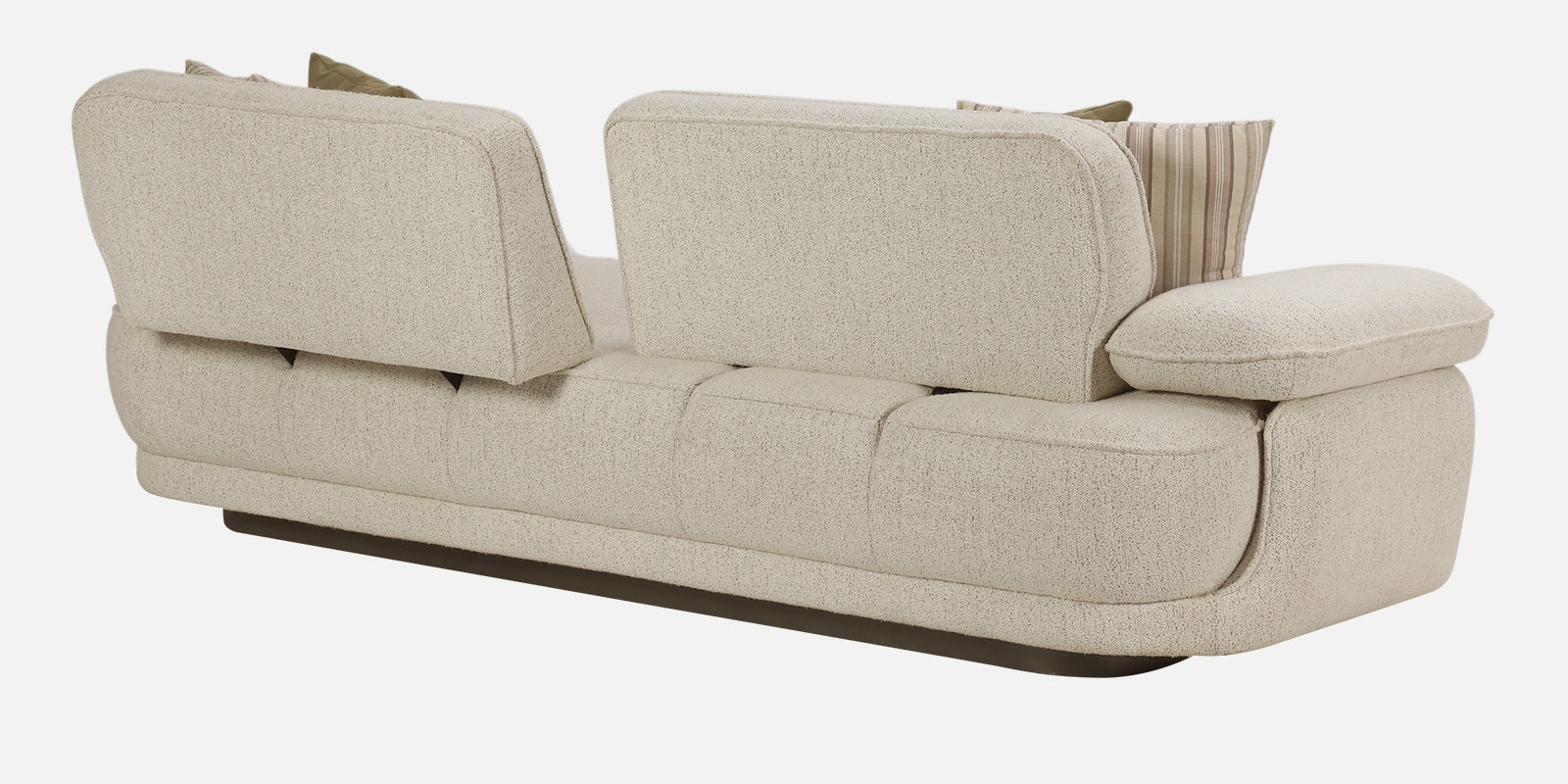 Brina Fabric 3 Seater Sofa with Adjustable Backrest in Beige Colour - Fine Arts (13)