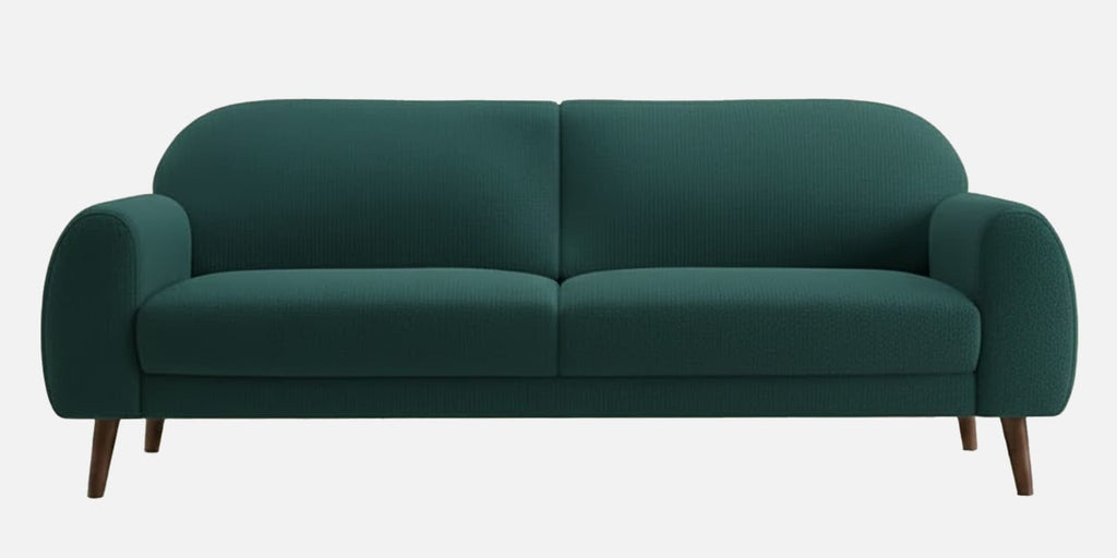 Elegant Velvet Fabric 3 Seater Sofa In Teal Green Color - Fine Arts (5)
