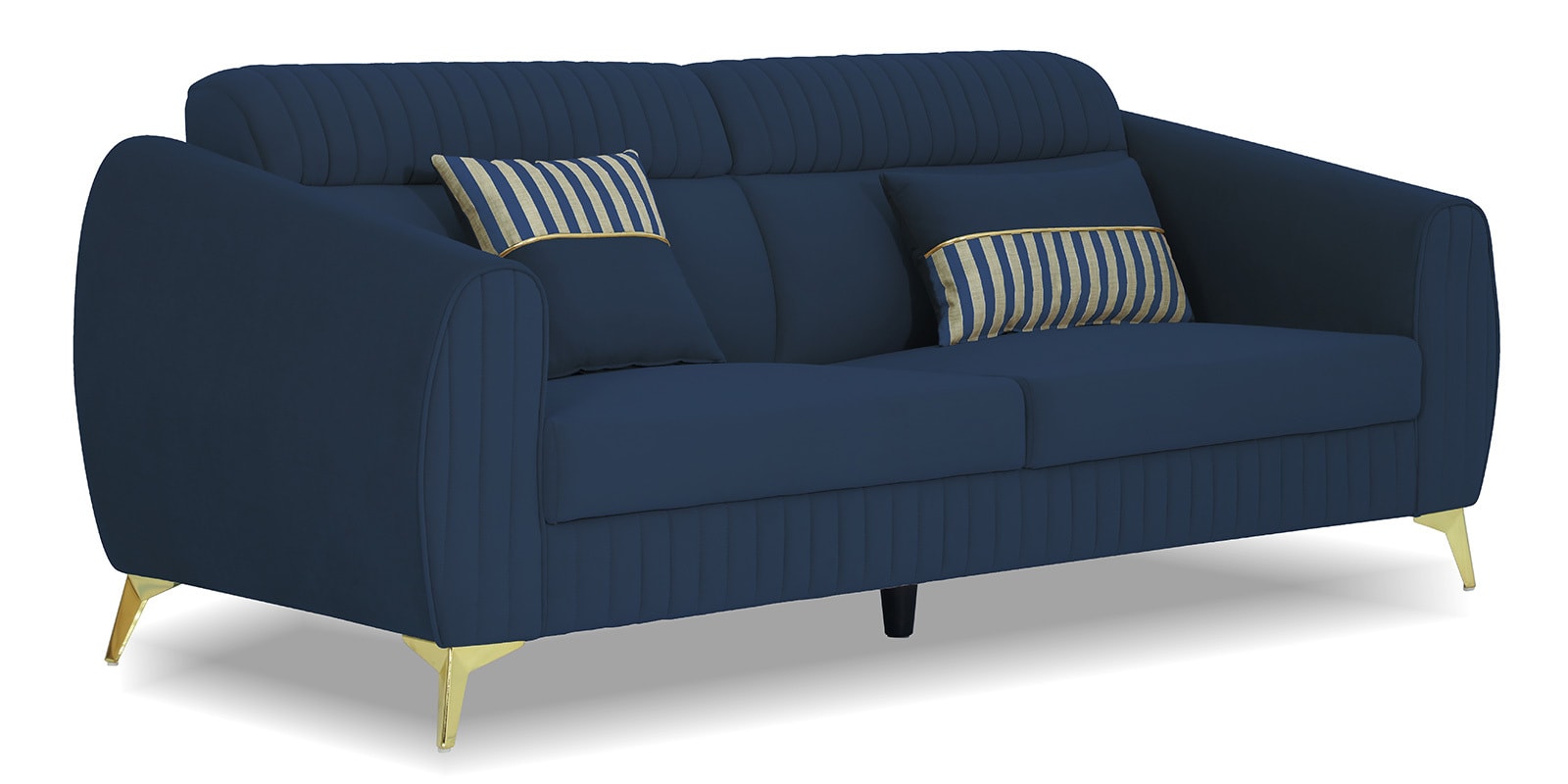 Luster Plus 3 Seater Sofa in Blue Colour - Fine Arts (5)