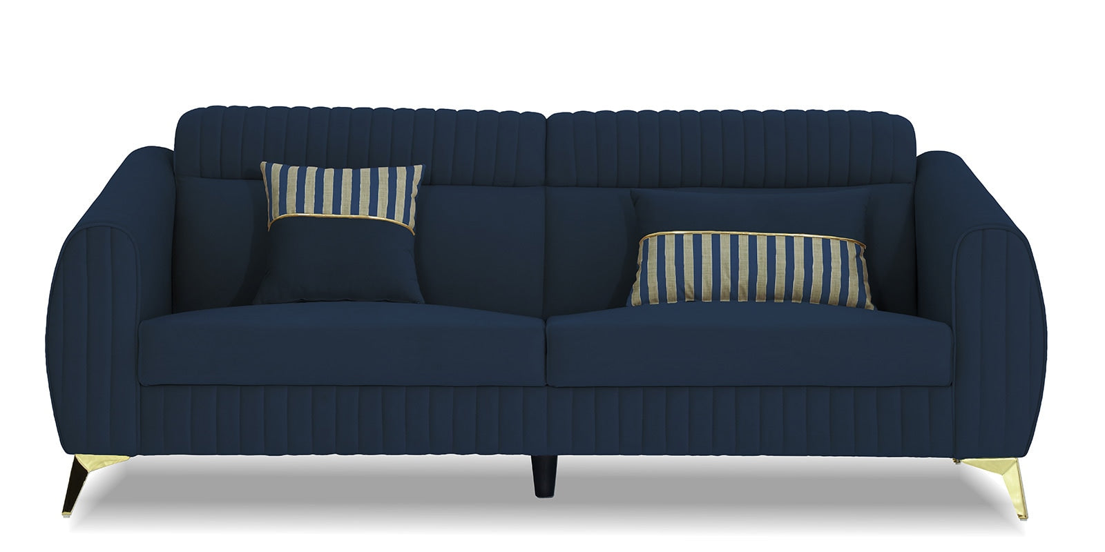 Luster Plus 3 Seater Sofa in Blue Colour - Fine Arts (4)
