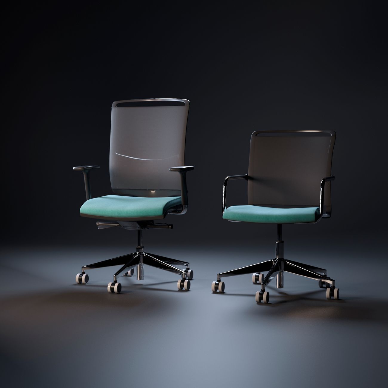 Mesh Back Office Chair - Fine Arts Wakad