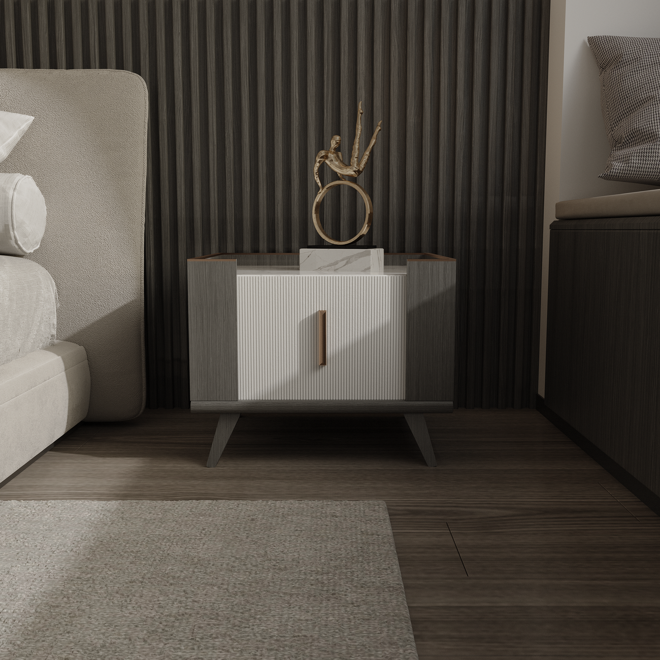 Bedside Table Set (2) - Fine Arts Wakad