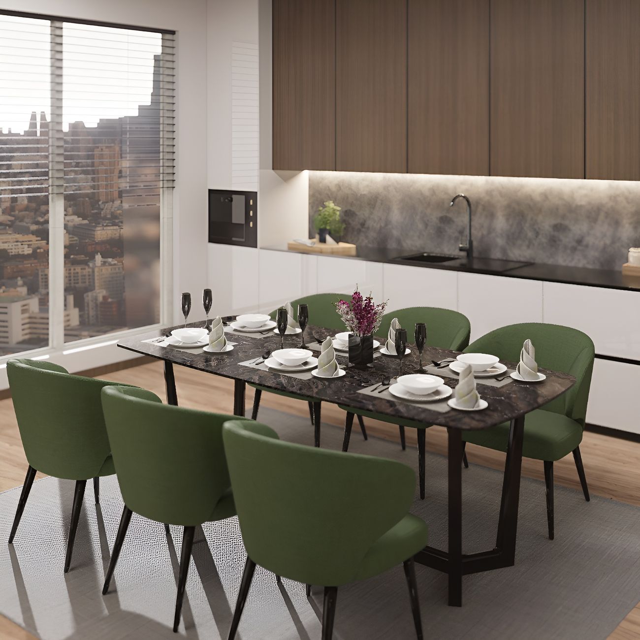 6 Seater Dining Set - Fine Arts Wakad