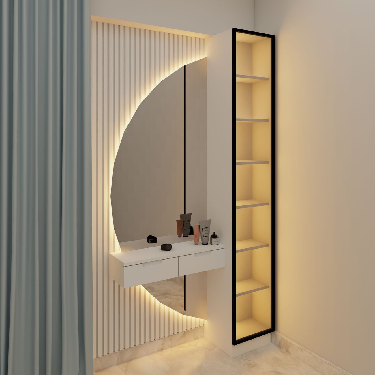 Dressing Table with Mirror - Fine Arts Wakad